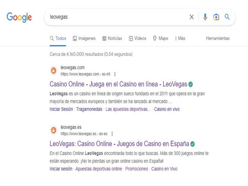 Ingresa a la plataforma de Leovegas cuando veas el enlace en tu navegador