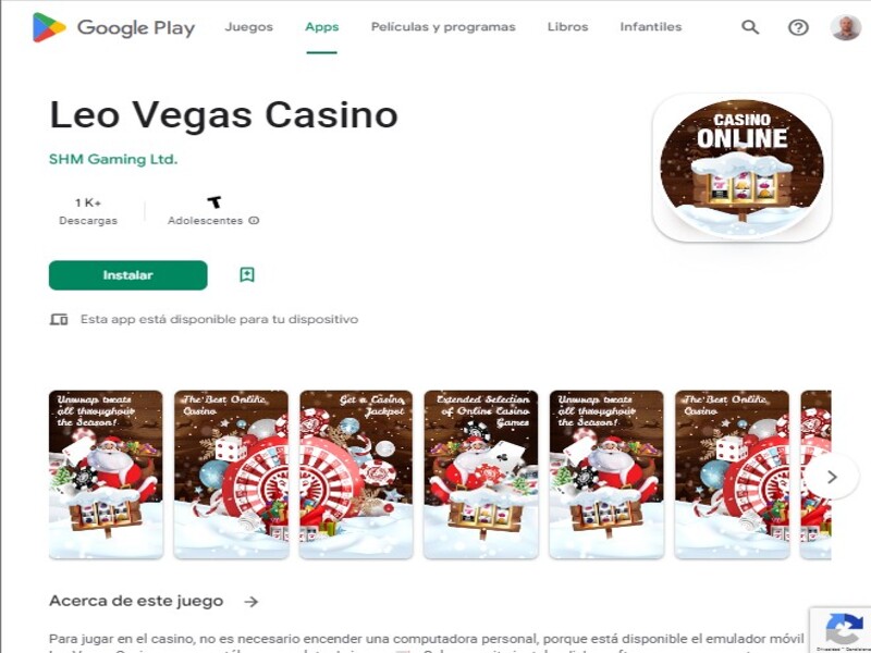 Características de la app de Leovegas para Android