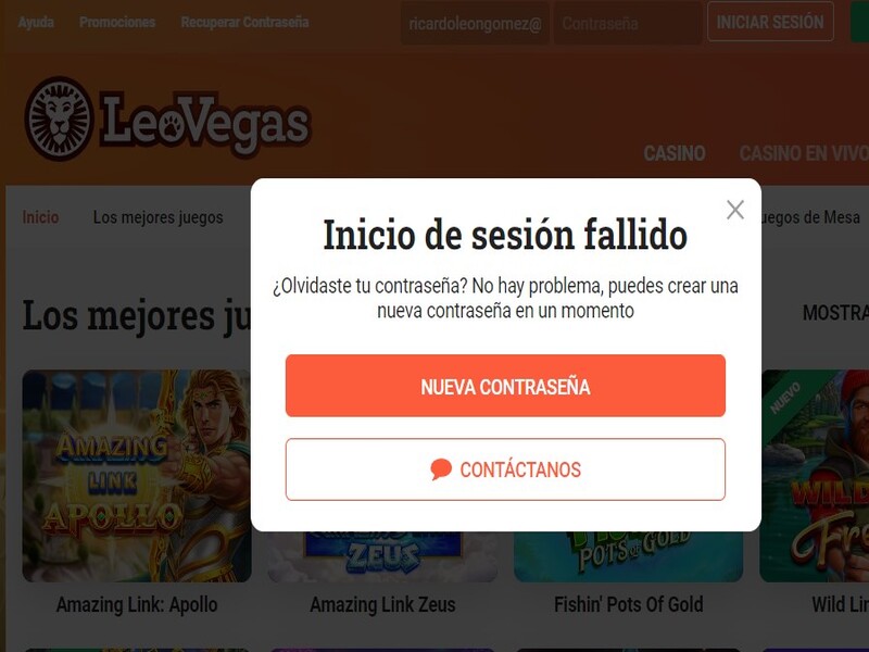 Verifica tu identidad para registrarte en Leovegas